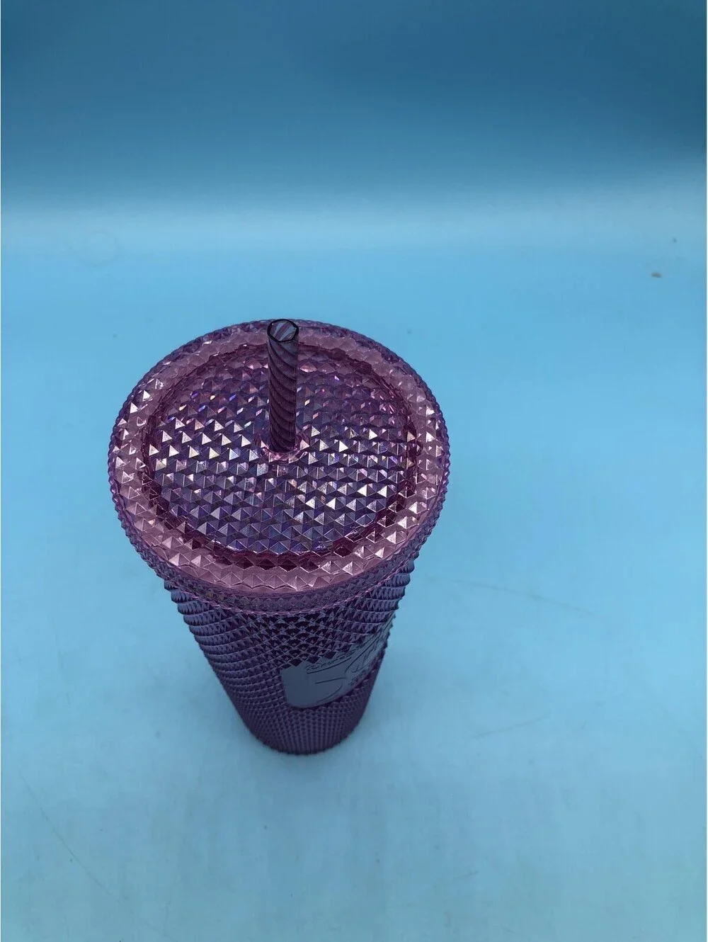 Starbucks Walt Disney World 50th Anniversary Studded Tumbler Purple Straw Lid